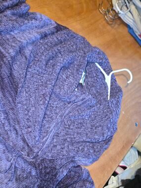 Extra Touch Heather Purple Lavender Cowl Neck Pullover Sweater 3X